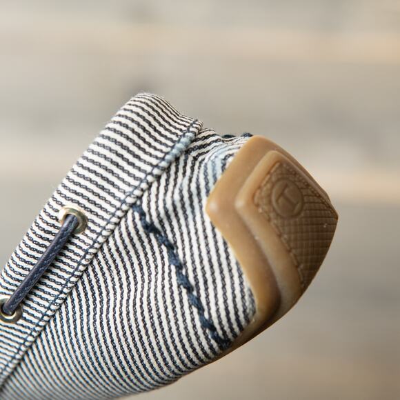 Talbots Seersucker Striped Driving Loafers Size 8 M Moccasins - Picture 8 of 13